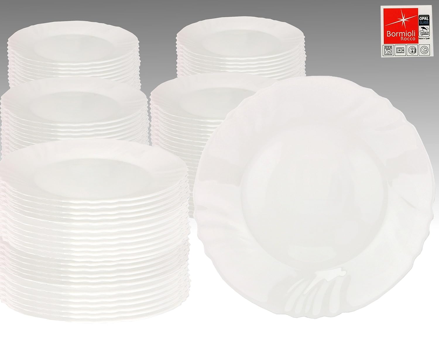 120ER Juego Bormioli Rocco Ebro Platos de postre, plato de ...