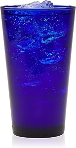 Libbey Cobalt Flare Tumbler Glasses, Set of 8