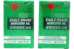 Eagle Brand Medicated Oil 0.8 OZ (24ML), Fong Yeow Cheng ���˵��L�;� Feng You Jing NPN: 02247709-2 Pack