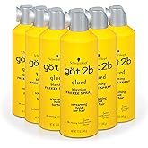 got2b Glued Blasting Freeze Hair Spray, 12 Fl Oz, Pack of 6, Extra Strong Holding Spray for Spikes & Styles, Long-Lasting All-Day Hold, Wind-Tested, Humidity-Resistant, Washes Out Easily