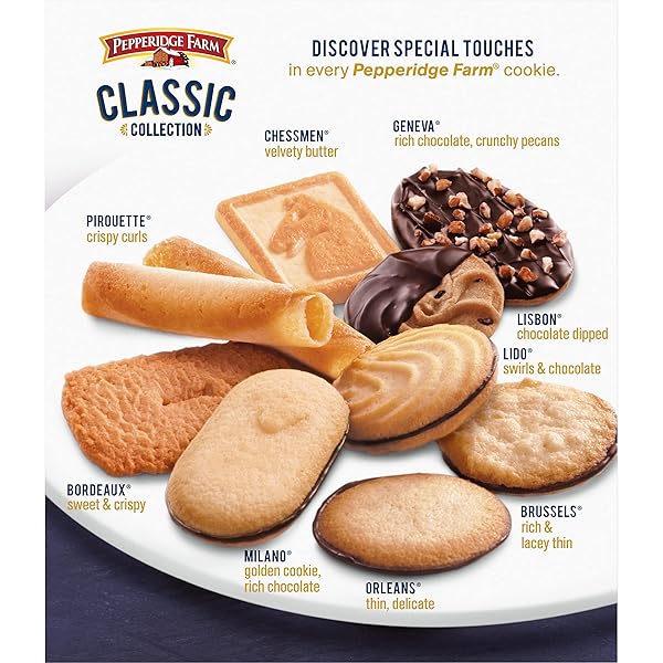 PEPPERIDGE FARM COOKIES CLASSIC COLLECTION, 9 COOKIE VARIETIES, 13.25 OZ. BOX
