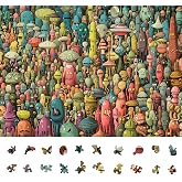 Naturelish 1000 Piece Jigsaw Puzzle for Adults, Dense Monster Puzzles | Colorful Fantasy Monster, Whimsical Creature Collection Artwork, Challenging Puzzle for Game Night, 26.6 x 19.2 in
