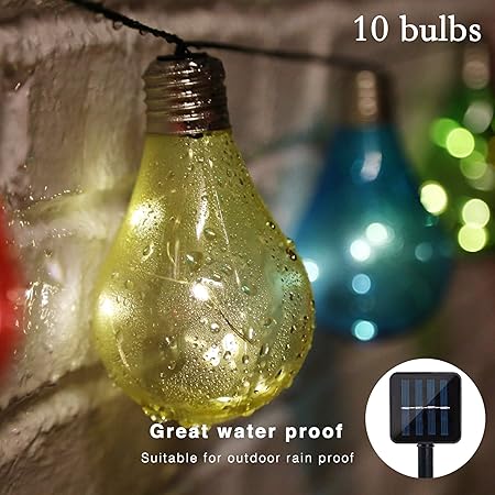 Amazon Com Isyunen Solar String Lights Outdoor Waterproof 14 Ft