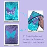 GINMLYDA Reversible Sequin Diary 8.5x5.5 Butterfly Girls Notebook 160 Pages view 3
