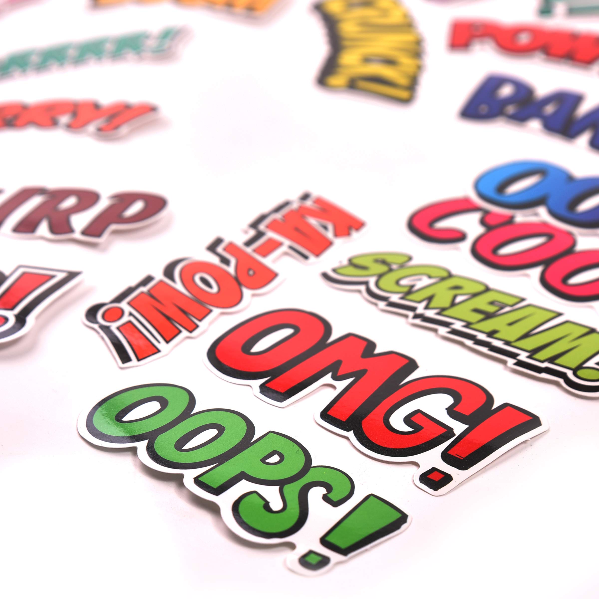 Mizzuco Vinyl Stickers Waterproof Words Stickers 25 Pieces for Teens Girls Laptop Bumper Helmet Ipad Car Luggage Water Bottle (YM31)