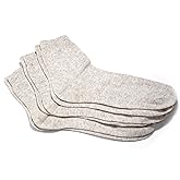 FlaxSox Thin Breathable Organic Linen Socks for Women, Pack of 3 (X-Large)