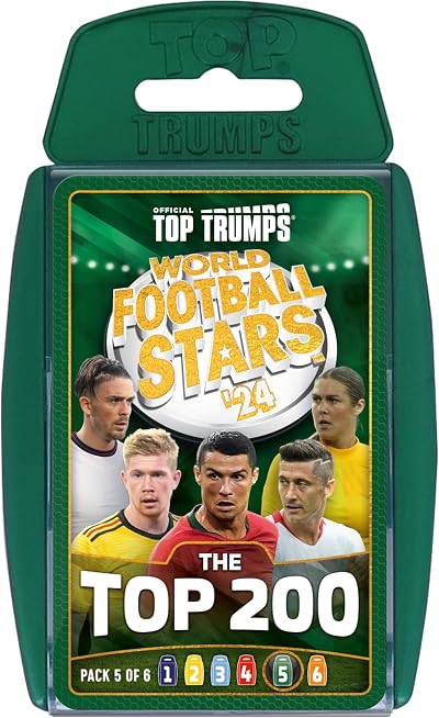 Top Trumps World Football Stars Top 200 Card Game Pack 5