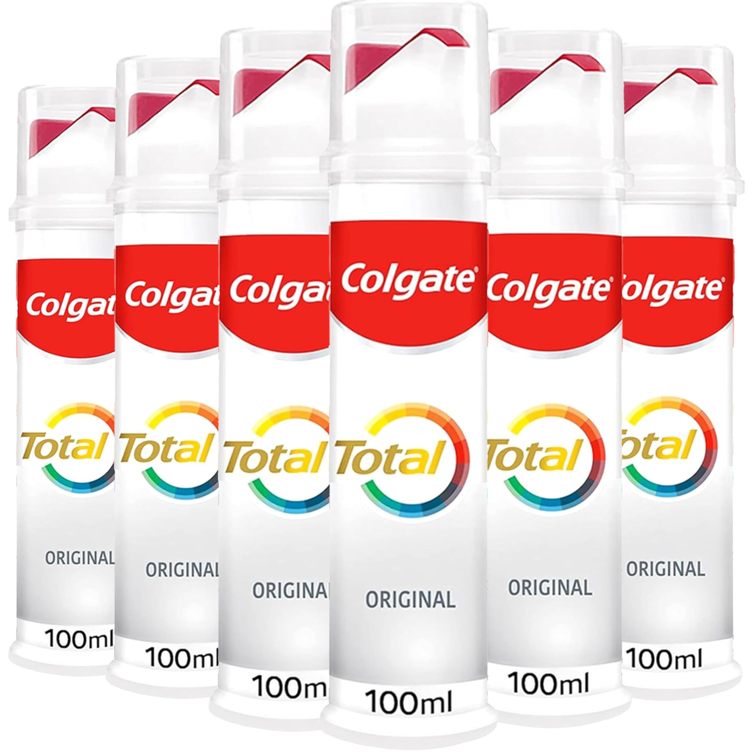 Colgate Total Original Toothpaste 100ml x 6, Pump