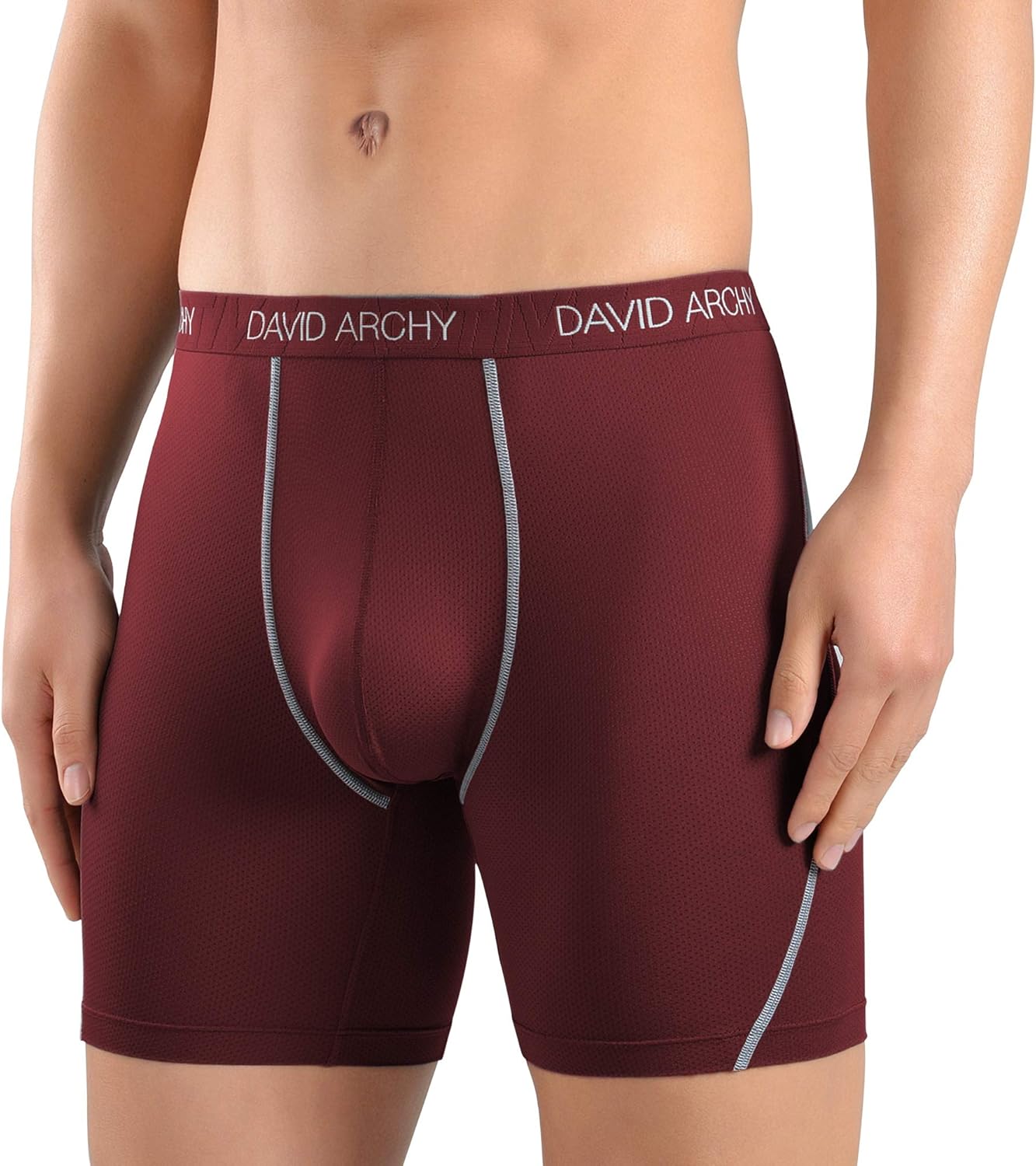 DAVID ARCHY 3 Pack Men's Ultra Soft Mesh Quick Dry Sports Underwear Breathable Boxer Briefs: Clothing