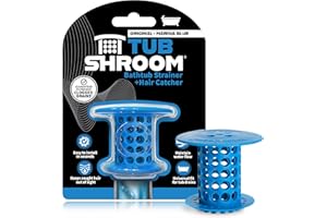TubShroom TSBLU454 The Revolutionary Tub Drain Protector Hair Catcher/Strainer/Snare, Blue