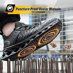 Steel Toe Shoes for Women Men Wide Non Slip
