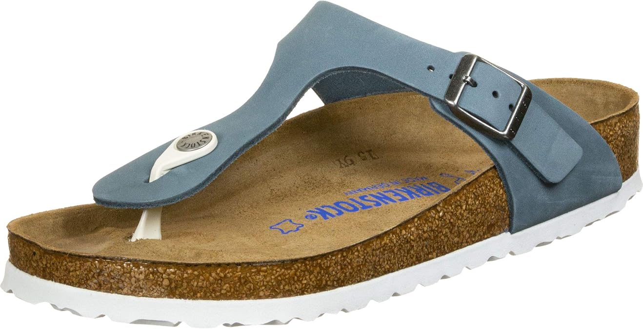 Amazon.com | Womens Birkenstock Gizeh SFB Nubuck Leather Flip Flop Summer Sandals | Flip-Flops