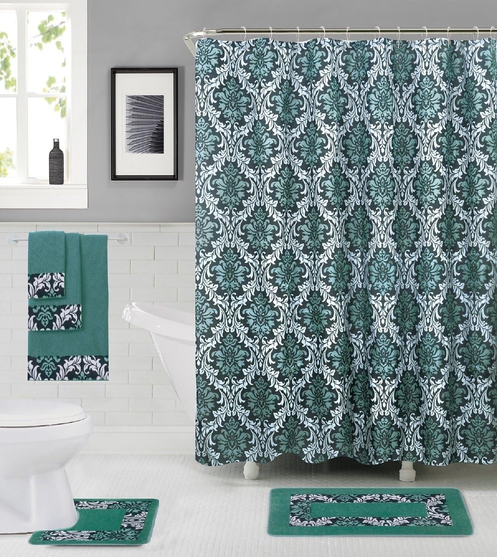 BH Home & Linen 18 Piece Geometric,Floral Designs Banded