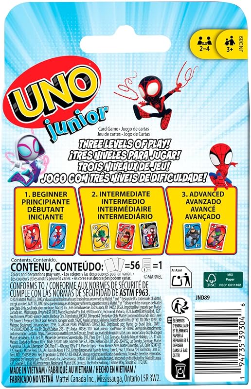 UNO junior Marvel Spidey und Seine Super-Freunde, ab 3 Jahren