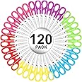 Kids Scissors Bulk, 120 Pack 5" Small Scissors School Student Blunt Tip Kids Craft Scissors, Safety Scissors for Cutting Regular Paper,Construction Paper,Cards
