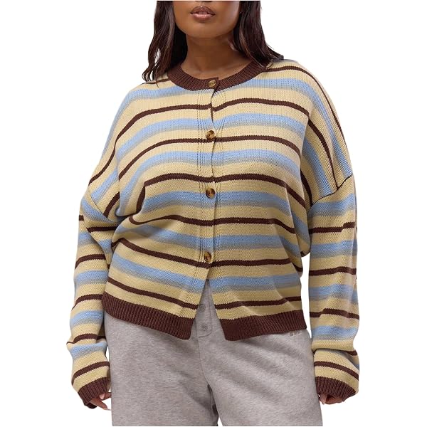 Cardigan Ouvert à Rayures Noir Et Blanc Belldini - Taille L, Occasion Très Bon État