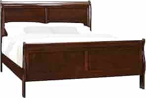 Amazon Com Homelegance Quincy Sleigh Panel Bed Full Cherry Furniture Decor
