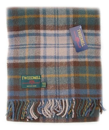 Antik Kleid Gordon Tartan Wolle Picknick Decke Reisen Teppich
