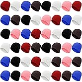 Jexine 72 Pcs Bulk Winter Beanie Hats for Kids Warm Knitted Hat for Boys Girls Children Bulk Beanies for Homeless People