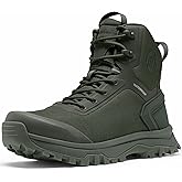 Coostar Tactical Boots for Men Lightweight Military Combat Boot Side Zipper Motorcycle Hiking Work Boots Waterproof 8 Inches