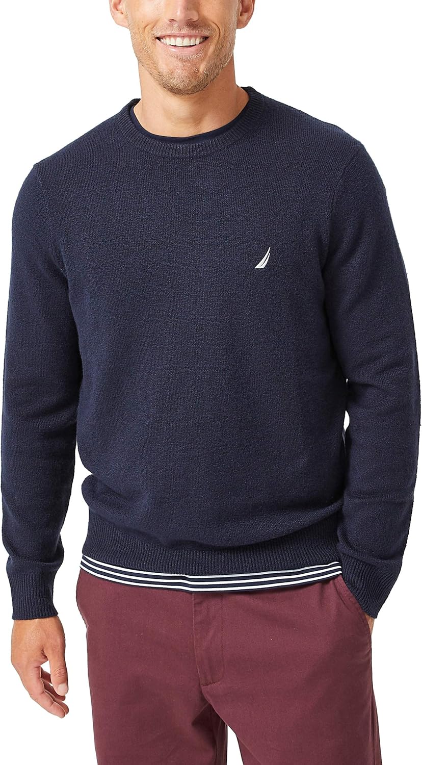 Nautica Men's Sustainably Crafted Crewneck Sweater at Amazon Men’s