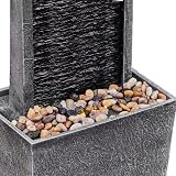 Teamson Home Garden Water Feature LED Lights Pump Slate Effect Large Fountain view 6