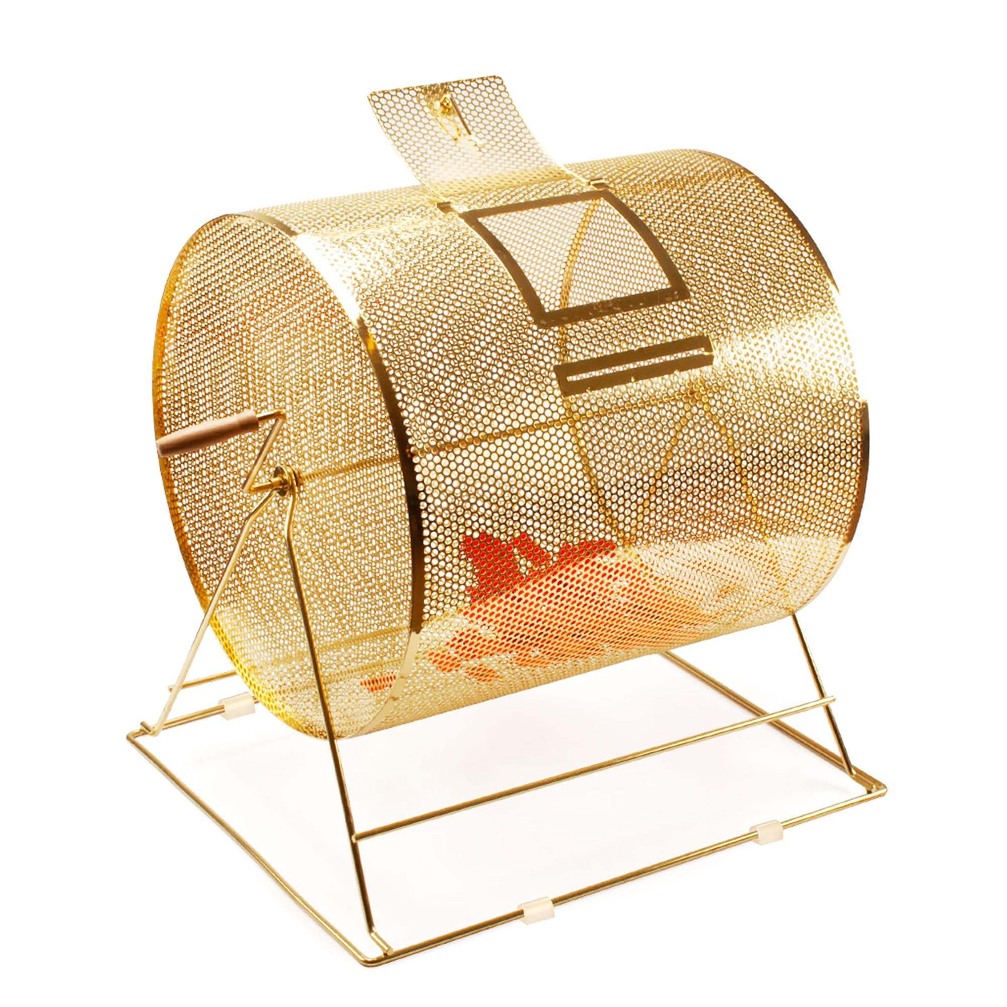 GSE Games & Sports Expert Raffle Drum, Professional Brass Ticket Spinning Cage, Holds 15,000 Tickets or 500 Ping Pong Balls (Available in Small, Medium, Large & X-Large)
