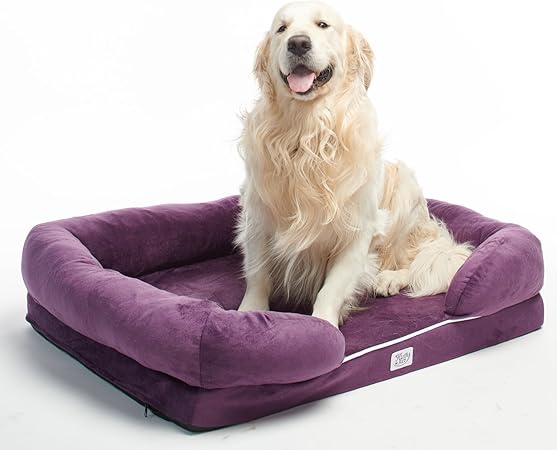 purple orthopedic dog bed