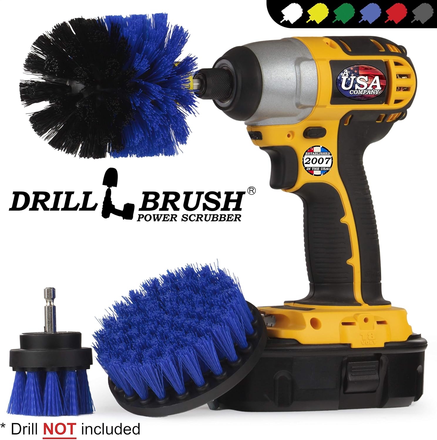 Boat Accessories - Kayak - Cleaning Supplies - Drill Brush - Rotary
