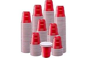 GUSTO [2 oz. - 300 Count] Mini Shot Glasses Disposable - Red Jello Shot Cups for Parties and Events (Formerly Comfy Package)