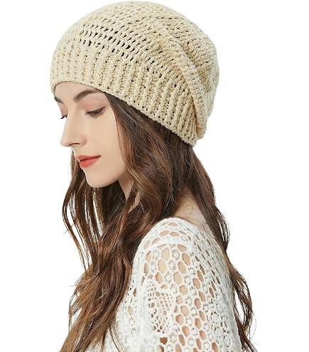 TOP HEADWEAR Knitted Triangle Beanie - Black at Amazon Women's