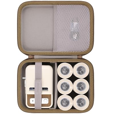 Baval Label Printer Case Compatible with NIIMBOT B21/B21 Pro/B1 Label Maker Thermal Label Printer and 2 inch Label Paper(White Case)
