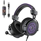 FIFINE H18V Lite Wired Open Back Gaming Headset, for PC, Xbox, PS4/5 | 3.5mm/USB Dual Connectivity, Large 53mm Drivers, Immersive 7.1 Surround, Airy Mesh Earmuffs, Active Noise Canceling Mic