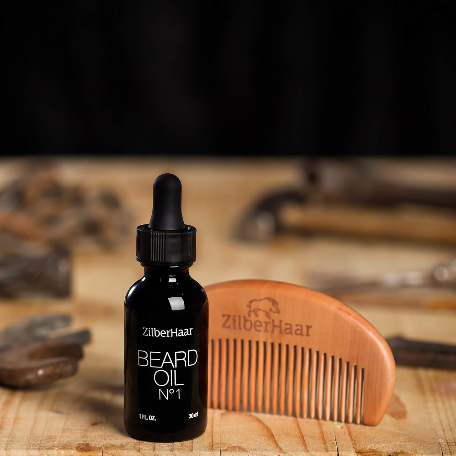 ZilberHaar, Beard Oil N 1 + Beard Comb, Pure, Organic Moroccan Jojoba Oil and Argan Oil, Natural Ingredients, Fragrance Free - Image 4