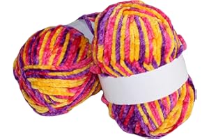 ALIMELT Loom Knitting Yarns Rainbow Segment Dyed Gradient Colorful Yarn for Knitting Looms Knitting Needles Crochet Hooks Kit Knit Hat Projects Scarf Shawl Patterns(2 Balls of B Muticolor Yarn)