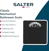 Salter Mechanical Bathroom Scale with Large Dial 133kg Capacity Black view 2