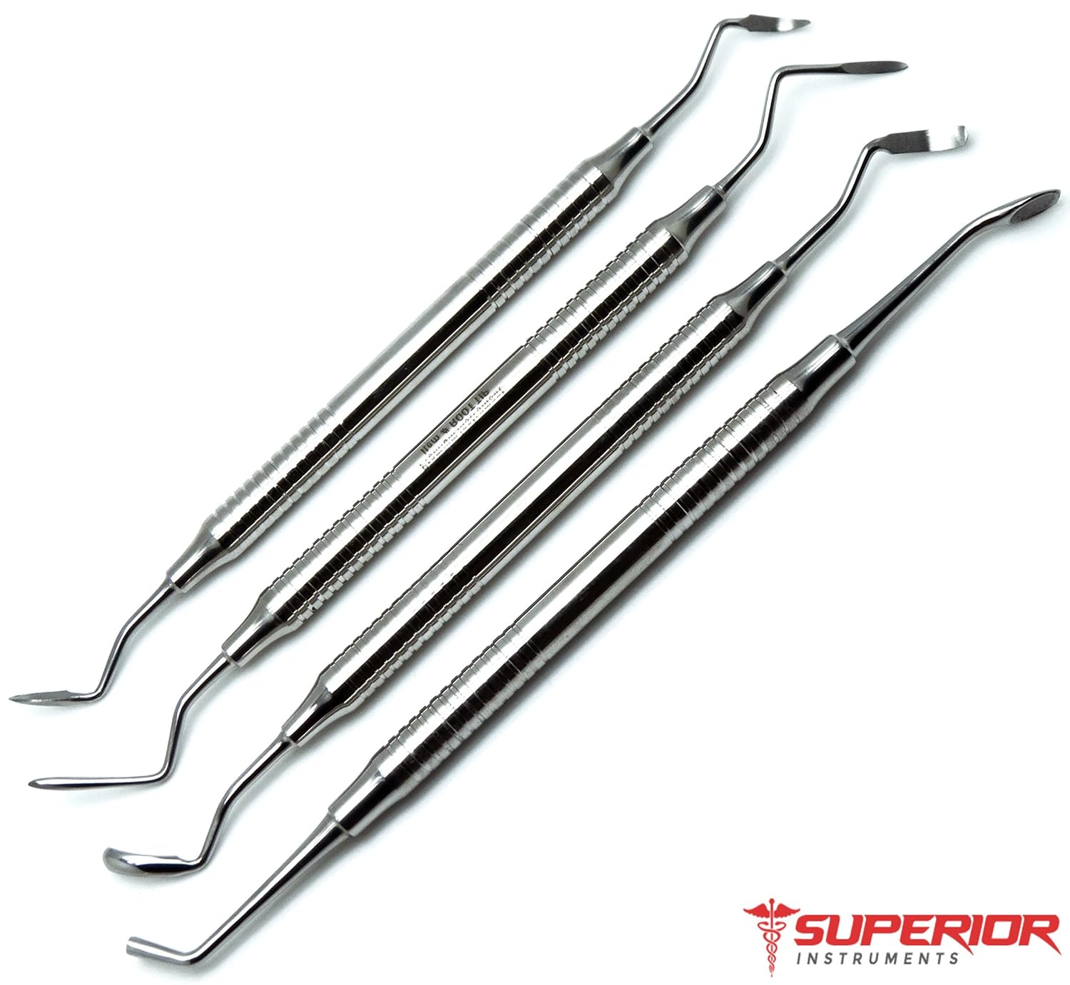 Amazon Com Dental Root Tip Picks Elevators Bone Scrapers Spoon Grafting Surgical Hollow Handle 4 Pieces Instruments Industrial Scientific