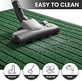 Cozy Haven Rubber Rug Outdoor Indoor Non-Slip Dirt Trapper 120x150 Green view 4