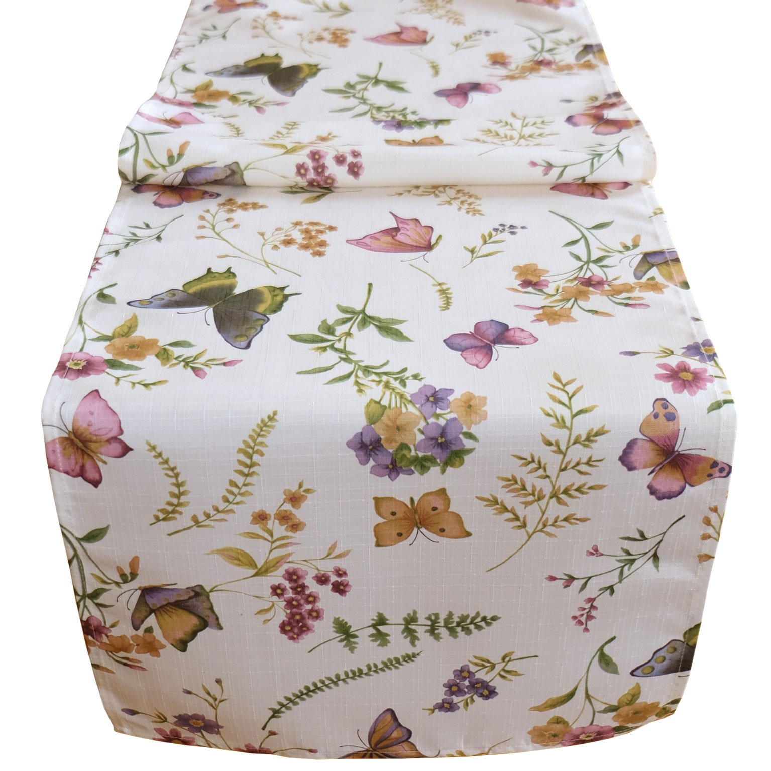 Raebel Table Runner - Textile Print Butterfly Motif (40 x 140 cm)