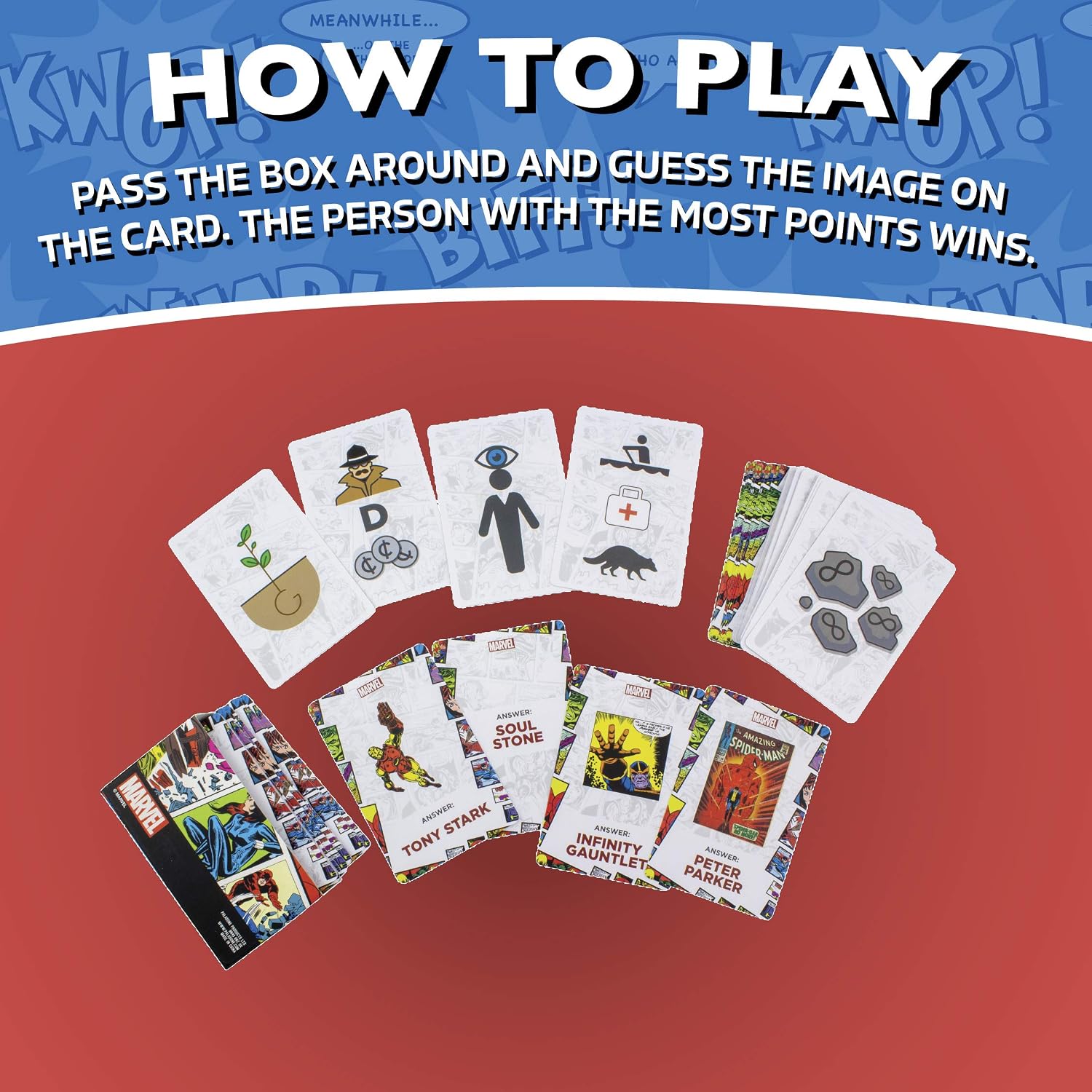 Marvel Paladone Say What You See Card Game, Officially Licensed Disney Comics Merchandise, White, 12 cm x 2.7 cm x 17.9 cm - Image 4