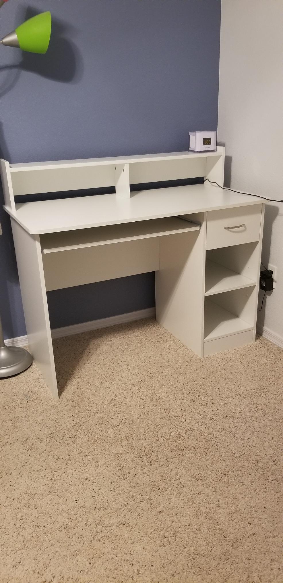 23/mo Finance OneSpace Essential Computer Desk, Hutch with PullOut