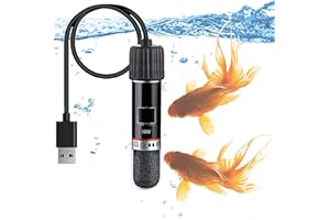 10W Aquarium Heater,Fish Tank Heater,Mini Tank Heater Heating Rod Constant Temperature Heater,USB Interface Design Rechargeab