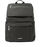 Baggallini Flap Laptop Backpack - 15"x11" Lightweight Work Travel Bag w/Luggage Sleeve &amp; RFID