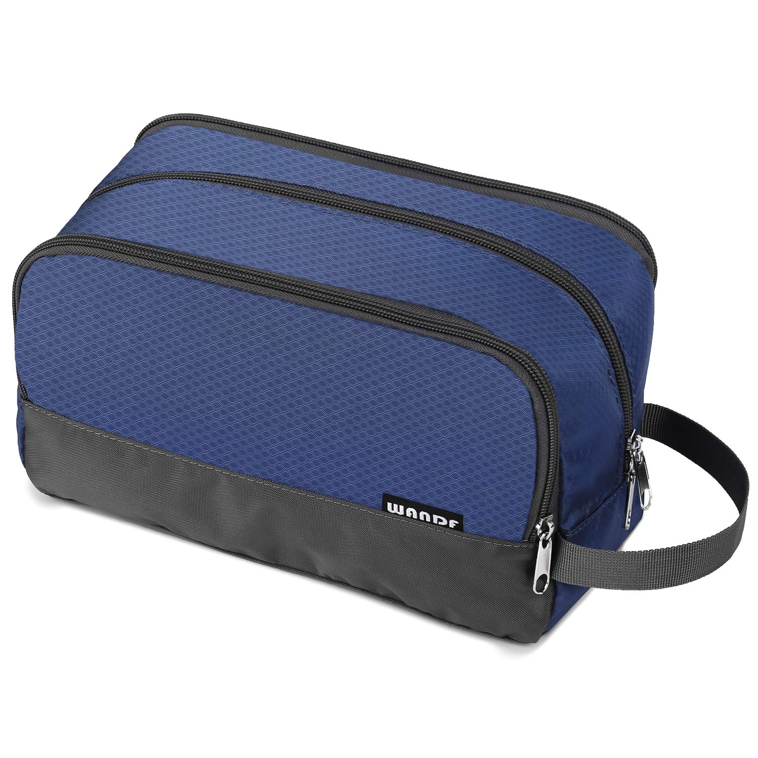 WANDF Toiletry Bag Water-Resistant Nylon Travel Wash Bag Lightweight Dopp Kit for Men and Women (A-Royal Blue)
