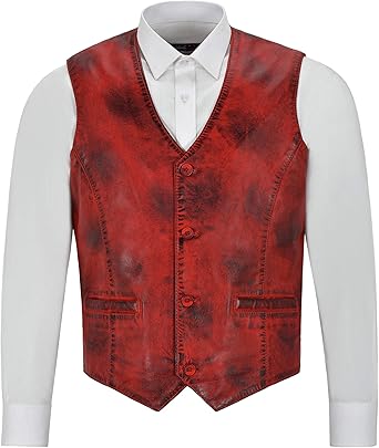 leather vests on amazon