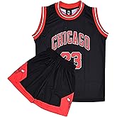 Youth Basketball Jerseys for Boys Girls Gradient Basketball Jersey Shorts for 2-14 Years Kids Training Uniform Sets