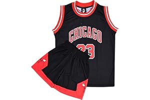 VEGAS APPAREL Kids Basketball Kit, 2 Piece Sleeveless Kids Basketball Jersey Shirt & Shorts for 2-14 Years Unisex Children