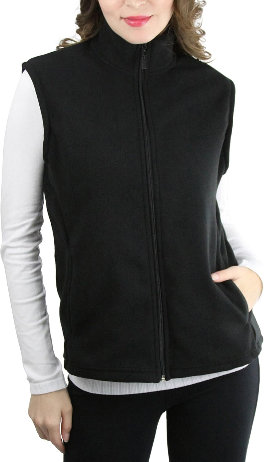 zip up fleece vest