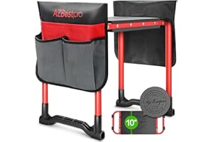 AZBESTPRO Garden Kneeler and Seat Heavy Duty,Upgraded Foldable Gardening Stool Widened to 10" Stable Wear-Resistant Prevent Knee and Back Pain, Bench High-End 2 Large Tool Bags Gift for Women