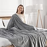 Electric Blanket Heated Blanket Full Size with 5 Heat Levels & 10 Hrs Timer, Premium Cozy Double Flannel Heating Blanket, Fast Heating & Overheating Protection, Grandma Birthday Gifts(Subtle Grey)